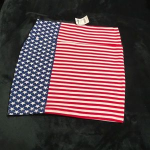 American Flag Bodycon Skirt